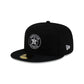 Houston Astros Black & White Circle 59FIFTY Fitted Hat