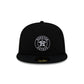 Houston Astros Black & White Circle 59FIFTY Fitted Hat