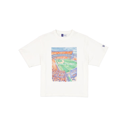 New York or Nowhere x New York Mets Watercolor Cropped T-Shirt - New Era Cap