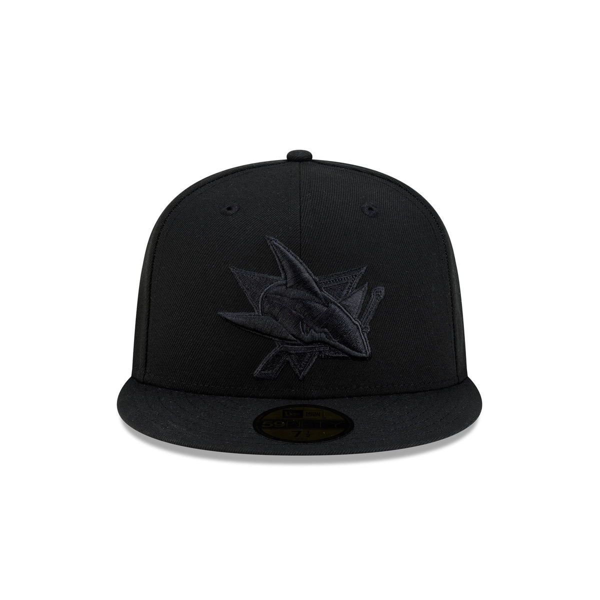 San Jose Sharks Black on Black 59FIFTY Fitted Hat