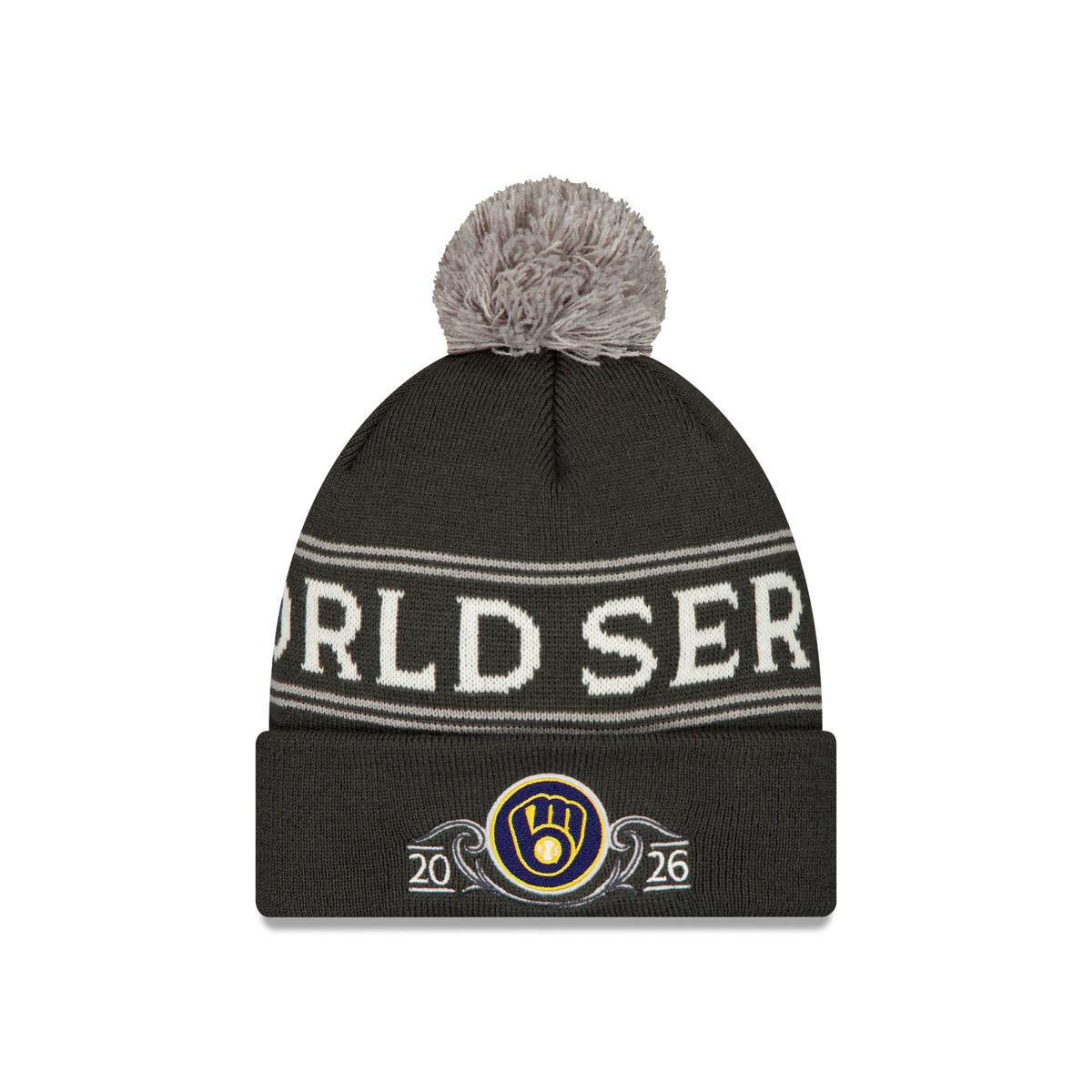 Milwaukee Brewers 2026 League Championship Series Locker Room Pom Knit Hat