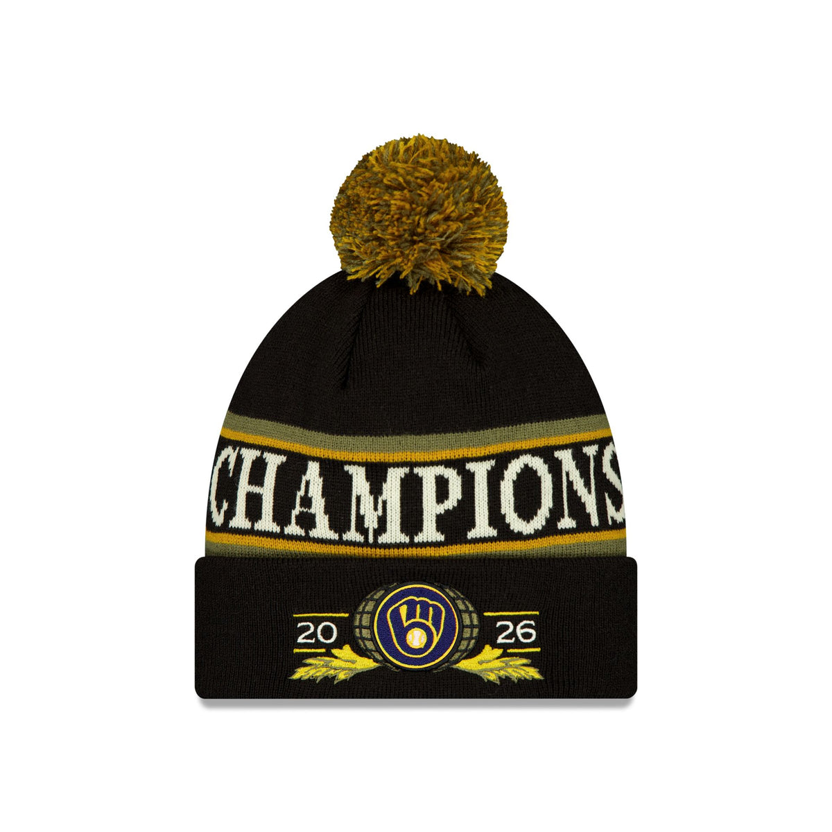 Milwaukee Brewers 2026 World Series Champions Pom Knit Hat