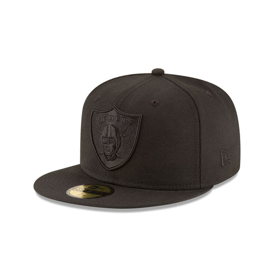 Las Vegas Raiders Black on Black 59FIFTY Fitted Hat - New Era Cap
