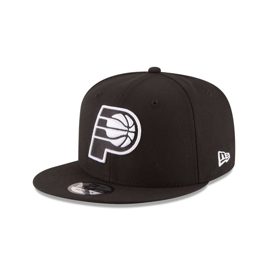 Indiana Pacers Basic Black & White 9FIFTY Snapback Hat - New Era Cap
