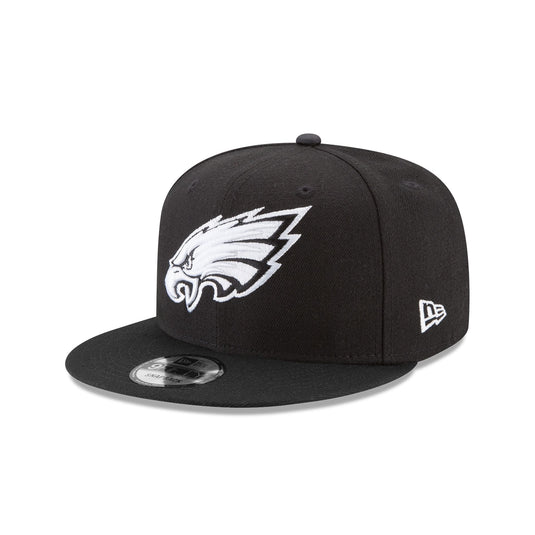 Philadelphia Eagles Basic Black and White 9FIFTY Snapback Hat - New Era Cap
