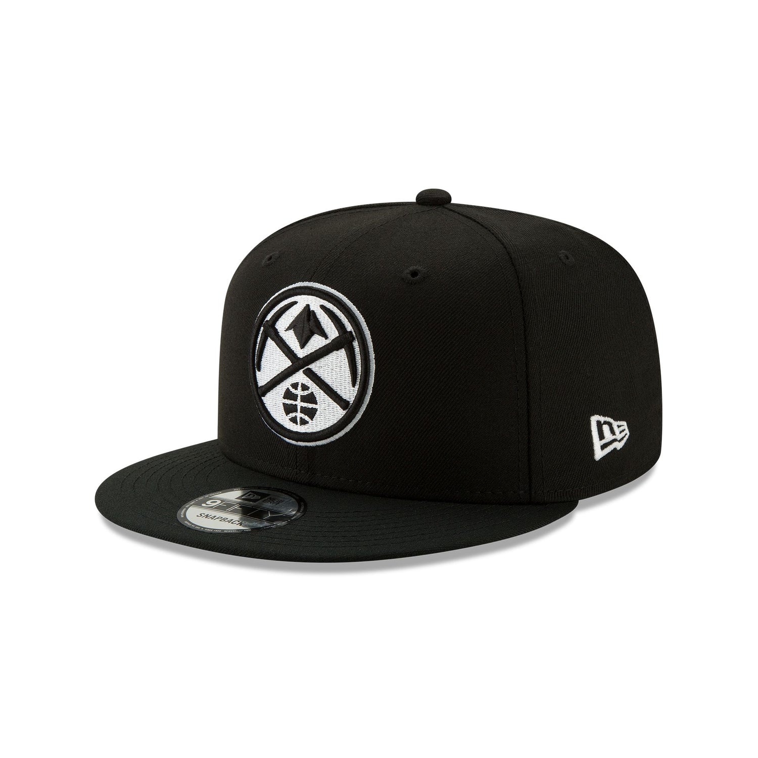 Denver Nuggets Basic Black & White 9FIFTY Snapback Hat