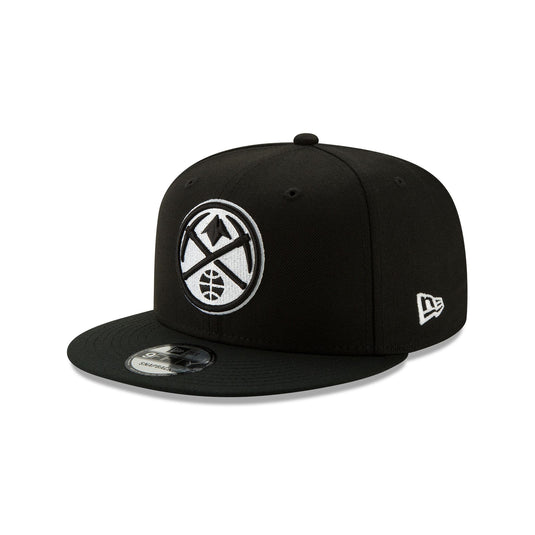 Denver Nuggets Basic Black & White 9FIFTY Snapback Hat - New Era Cap