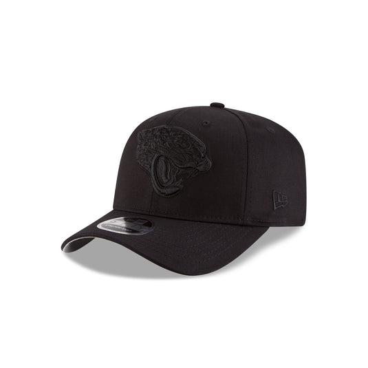Jacksonville Jaguars Black On Black Stretch Snap 9FIFTY Snapback Hat - New Era Cap