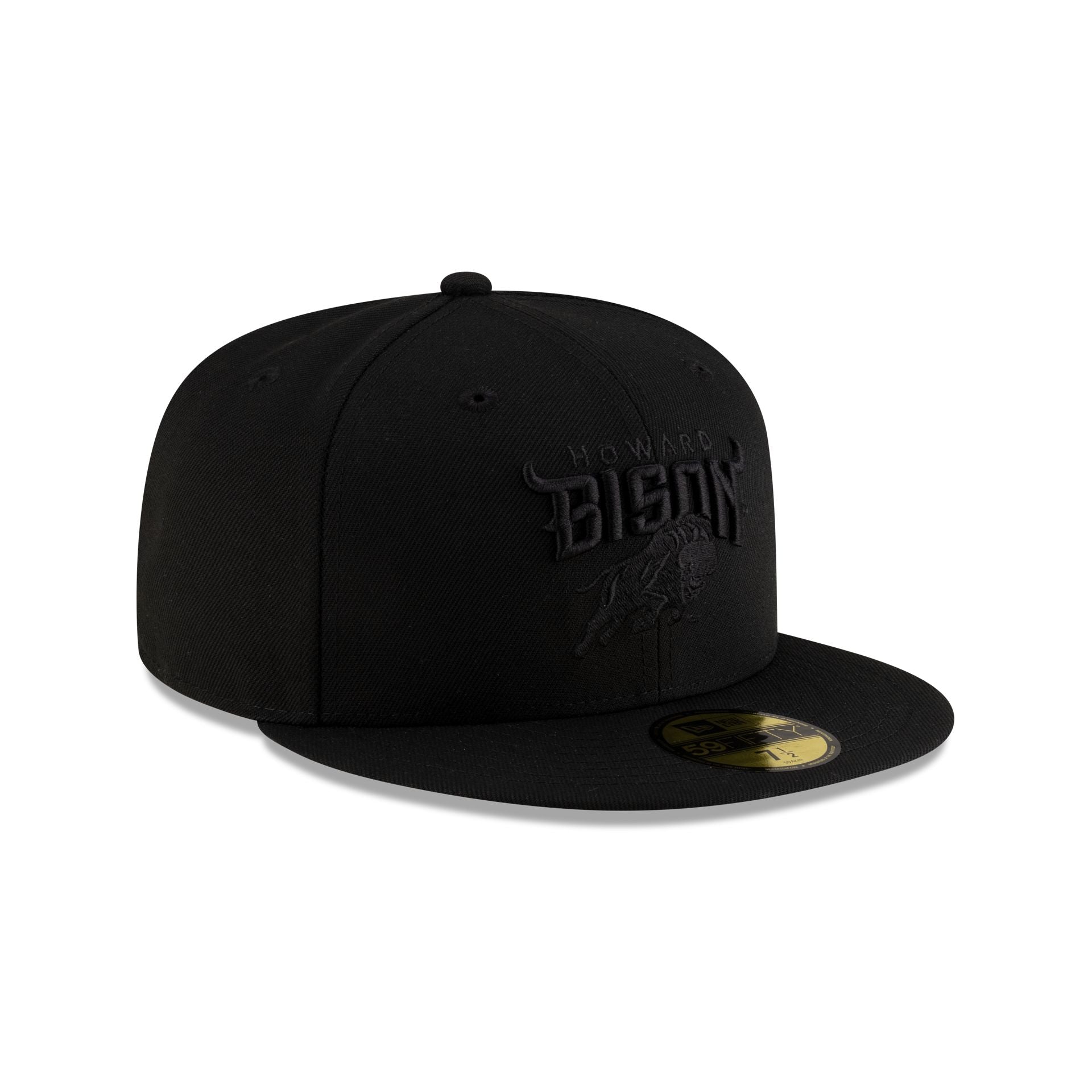 Howard Bison Black on Black 59FIFTY Fitted Hat – New Era Cap