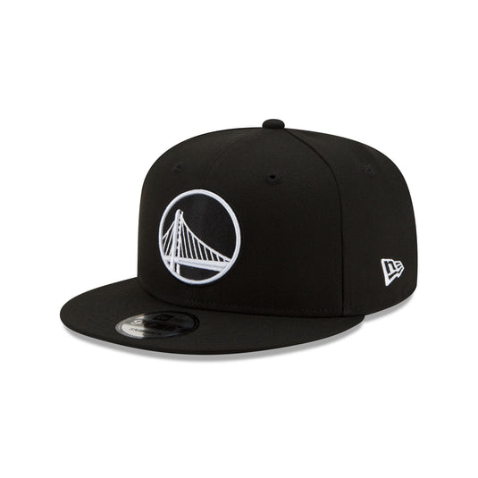 Golden State Warriors Basic Black & White 9FIFTY Snapback Hat - New Era Cap