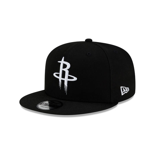 Houston Rockets Black and White 9FIFTY Snapback Hat - New Era Cap