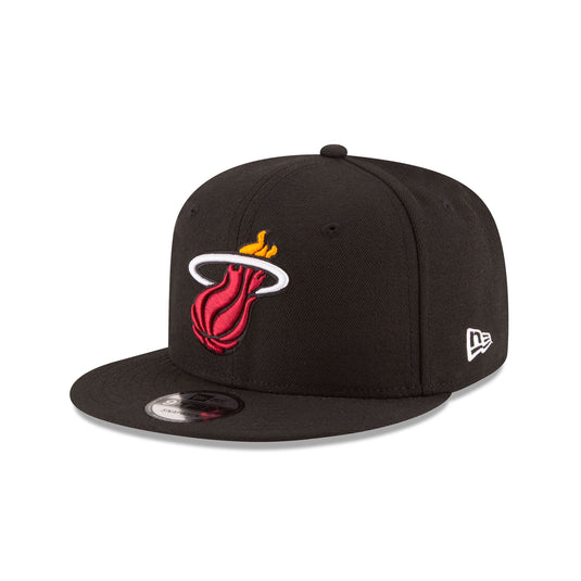 Miami Heat Black 9FIFTY Snapback Hat - New Era Cap