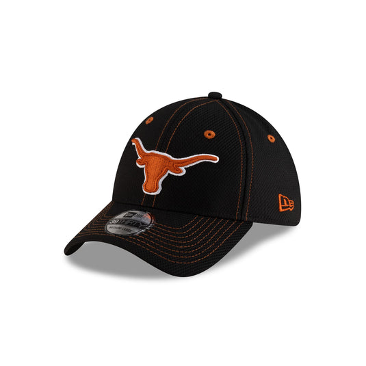 Texas Longhorns Black 39THIRTY Stretch Fit - New Era Cap