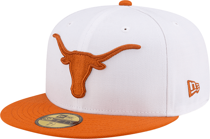 Texas Longhorns White 59FIFTY Fitted Hat