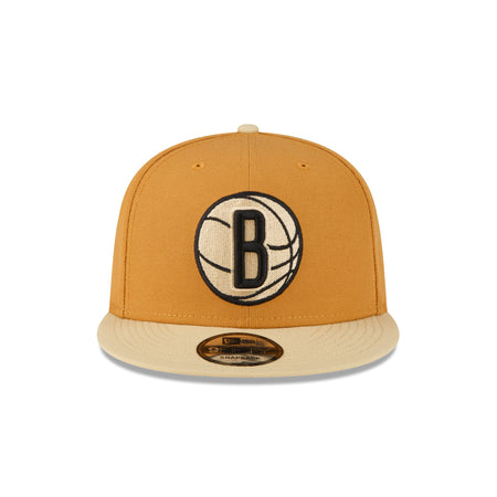 Brooklyn Nets Oatmeal 9FIFTY Snapback Hat