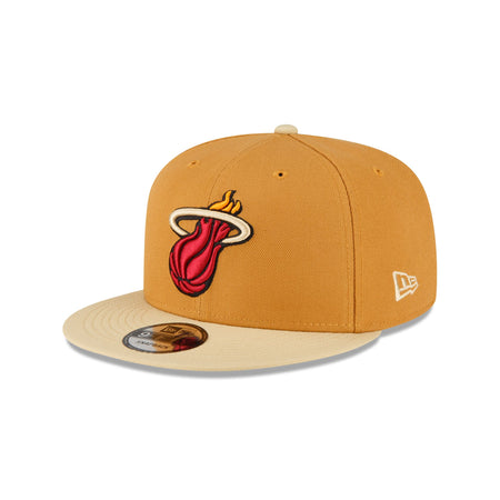 Miami Heat Oatmeal 9FIFTY Snapback Hat