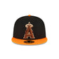 Just Caps Orange Visor Los Angeles Angels 59FIFTY Fitted Hat
