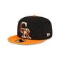 Just Caps Orange Visor Colorado Rockies 59FIFTY Fitted Hat