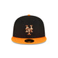 Just Caps Orange Visor New York Mets 59FIFTY Fitted Hat