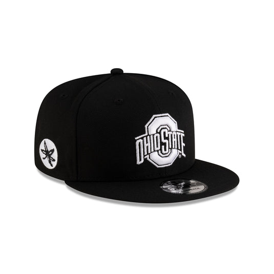 Ohio State Buckeyes Black & White 9FIFTY Snapback Hat - New Era Cap