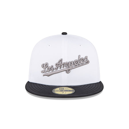 Just Caps Optic White Los Angeles Dodgers 59FIFTY Fitted Hat