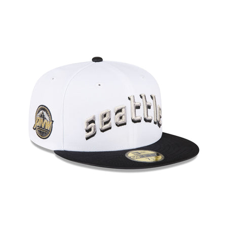 Just Caps Optic White Seattle Mariners 59FIFTY Fitted Hat