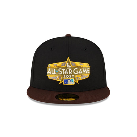 Just Caps Black Crown Los Angeles Dodgers 59FIFTY Fitted Hat