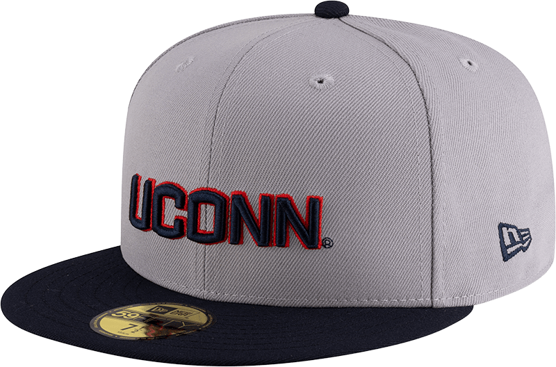 Connecticut Huskies Gray Navy 59FIFTY Fitted