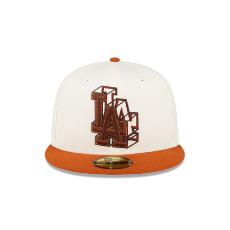 Just Caps Rust Orange Los Angeles Dodgers 59FIFTY Fitted Hat