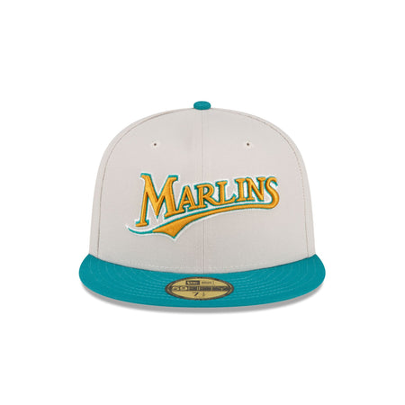 Just Caps Cadet Blue Miami Marlins 59FIFTY Fitted Hat