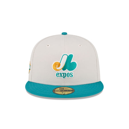 Just Caps Cadet Blue Montreal Expos 59FIFTY Fitted Hat