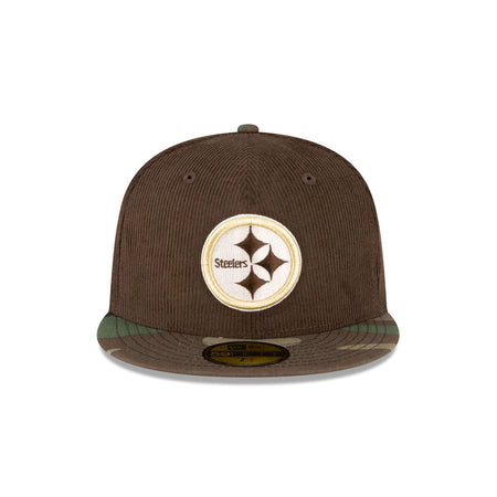 Just Caps Brown Camo Pittsburgh Steelers 59FIFTY Fitted Hat