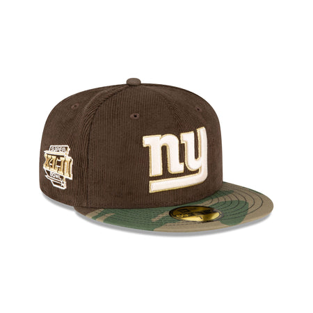 Just Caps Brown Camo New York Giants 59FIFTY Fitted Hat