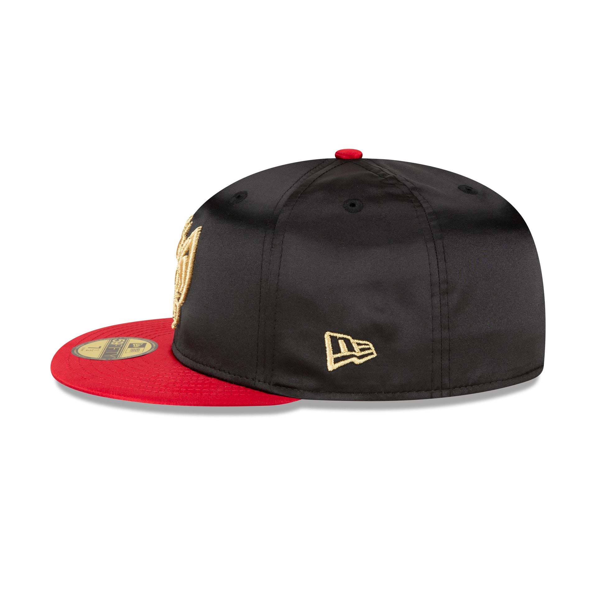 Louisville Bats Black Satin 59FIFTY Fitted Hat - Size: 7 5/8, Milb by New Era
