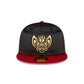 Louisville Bats Black Satin 59FIFTY Fitted Hat
