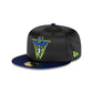 Richmond Flying Squirrels Black Satin 59FIFTY Fitted Hat