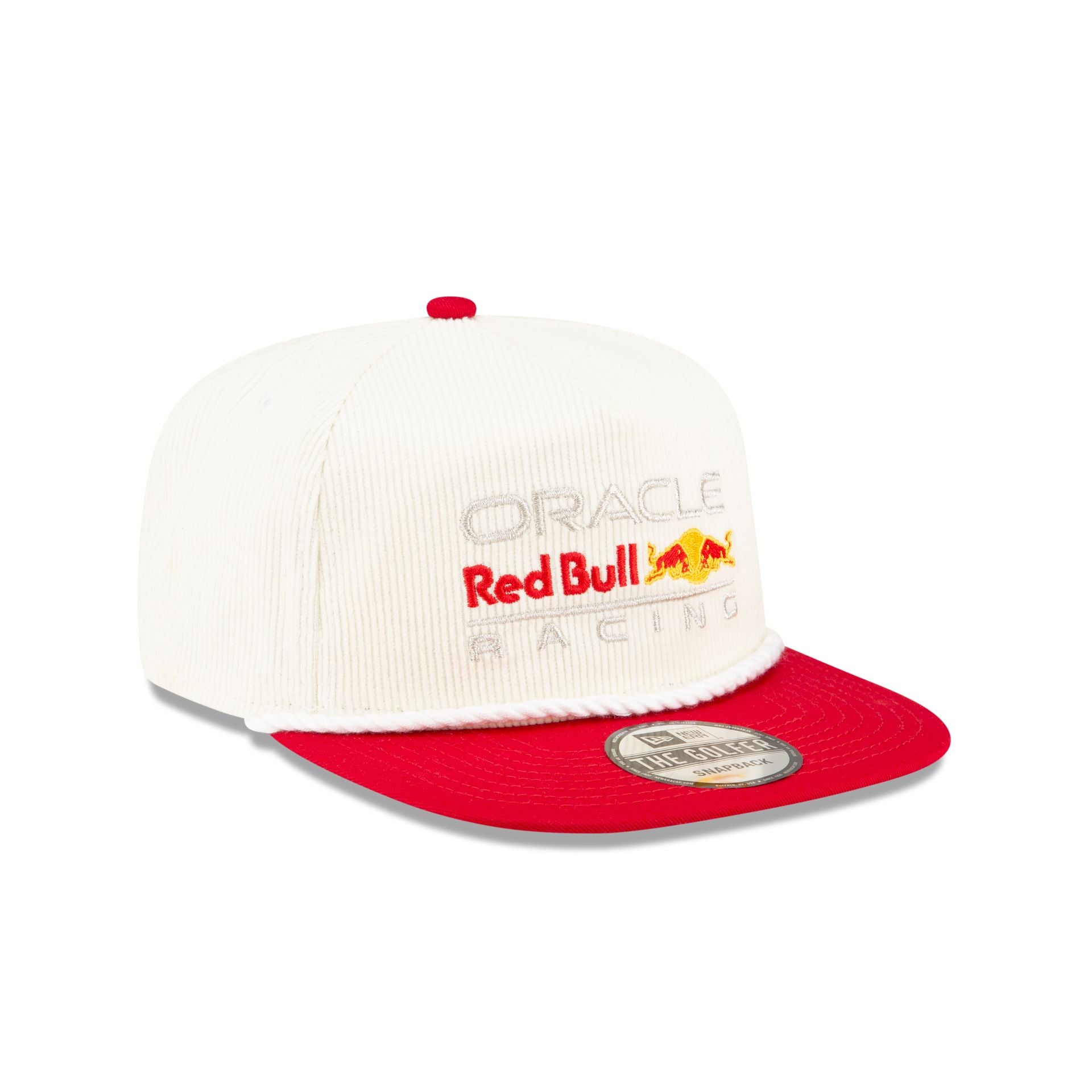 Oracle Red Bull Racing Essential White Corduroy Golfer Hat – New