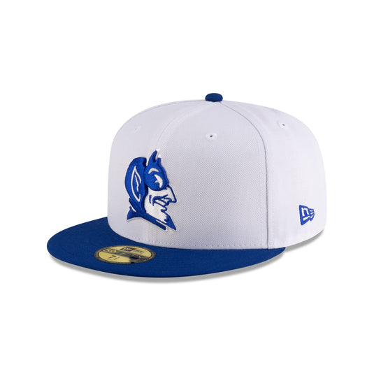 Duke Blue Devils White Royal 59FIFTY Fitted - New Era Cap