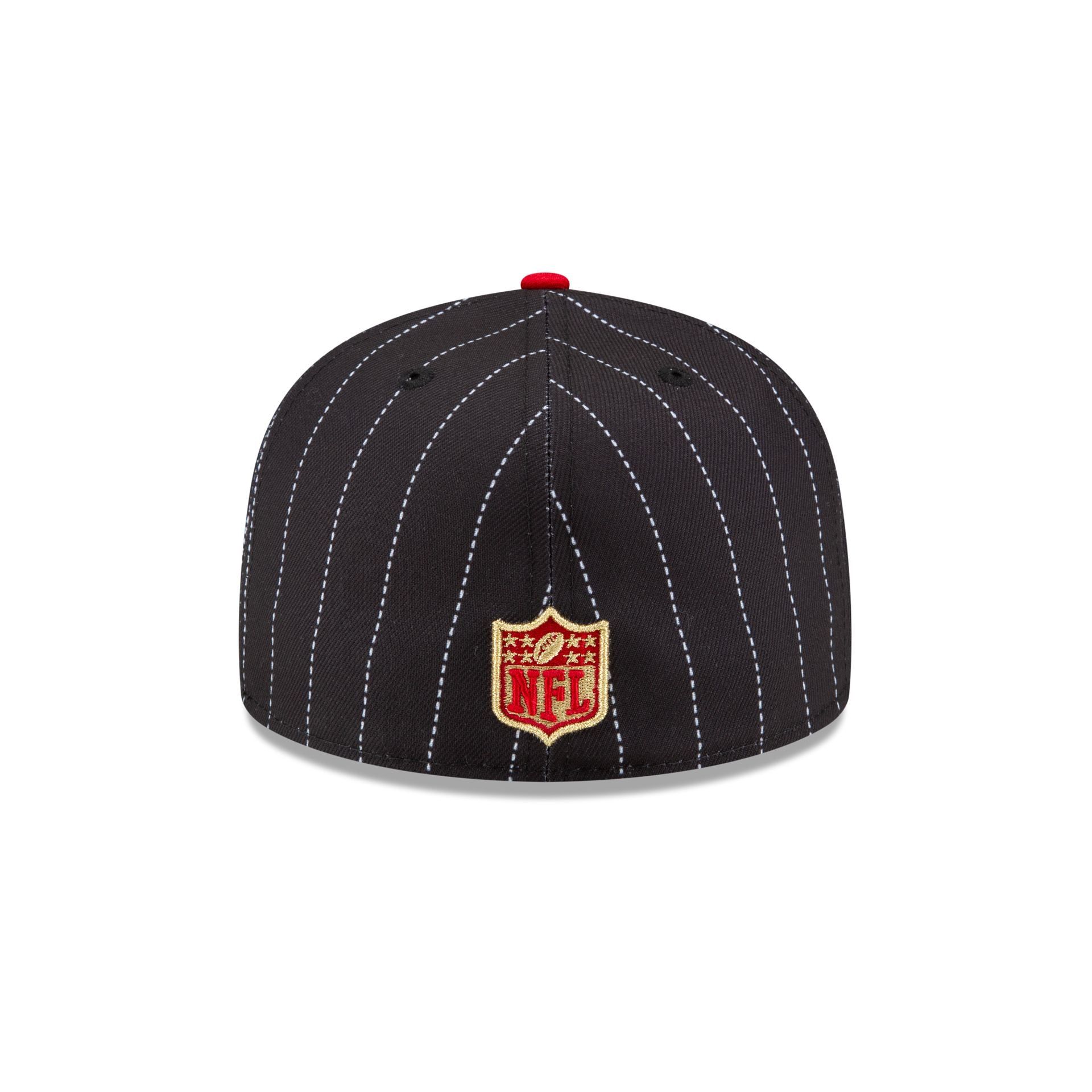 Just Caps Pinstripe San Francisco 49ers 59FIFTY Fitted Hat, Black - Size: 7 1/8, NFL by New Era
