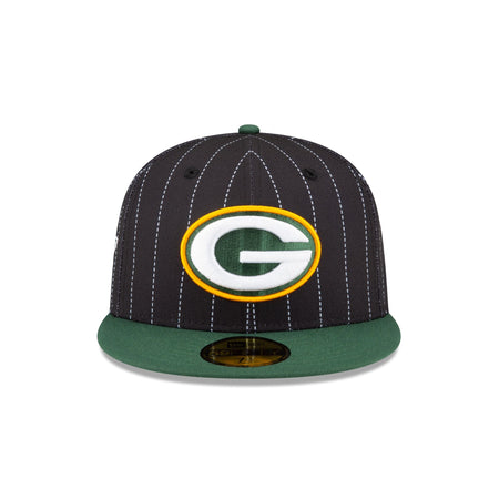 Just Caps Pinstripe Green Bay Packers 59FIFTY Fitted Hat