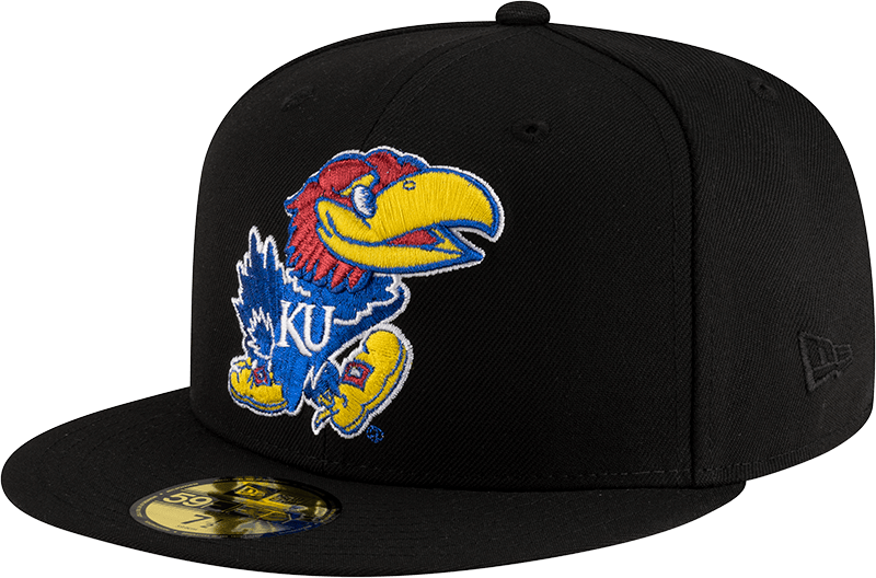 Kansas Jayhawks College Vault Black 59FIFTY Fitted