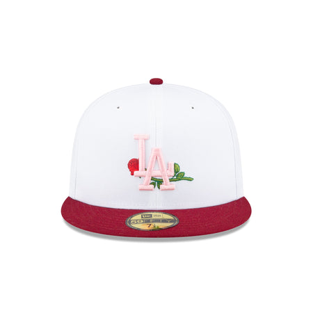 Just Caps Rose Flower Los Angeles Dodgers 59FIFTY Fitted Hat