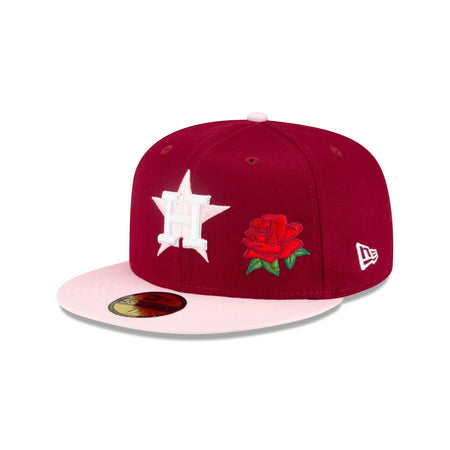 Just Caps Rose Flower Houston Astros 59FIFTY Fitted Hat