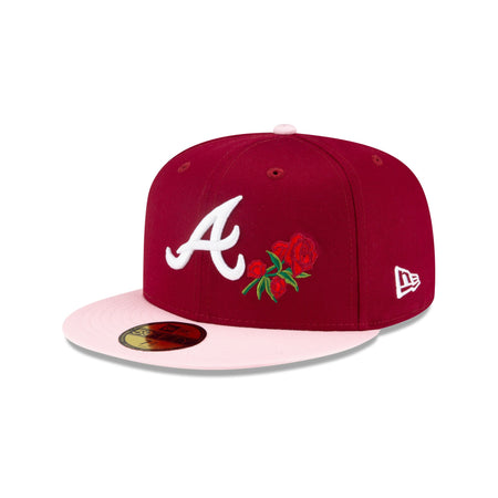 Just Caps Rose Flower Atlanta Braves 59FIFTY Fitted Hat