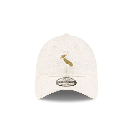 Los Angeles Angels White Hemp 9TWENTY Adjustable Hat