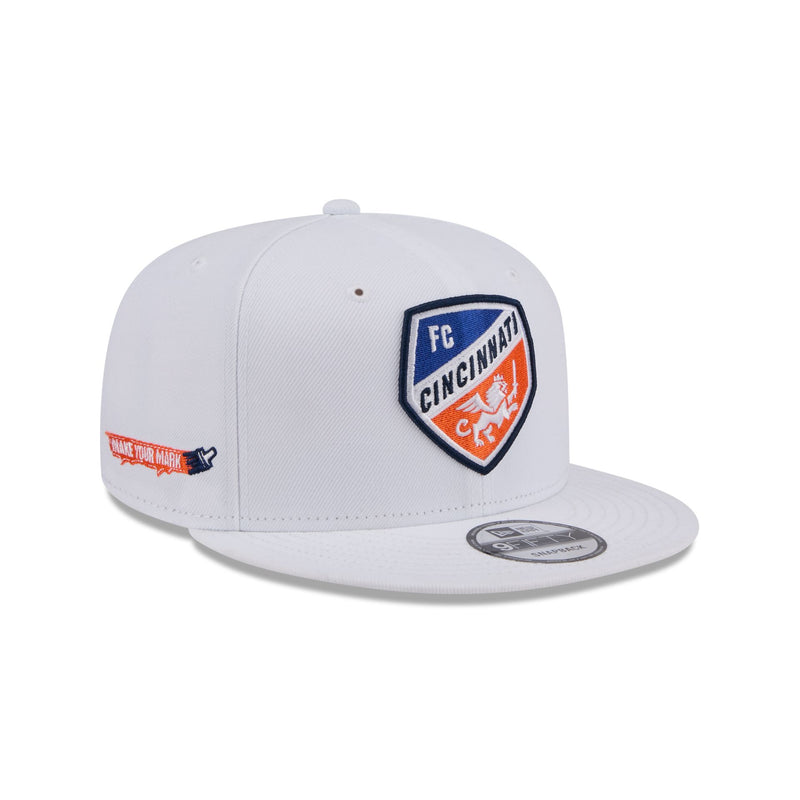 New Era FC Cincinnati White Blue Orange Leopard Print Baseball Cap FC Cincinnati Hats, FC Cincinnati Fitted, Snapback Hats  main image 4