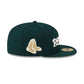 Just Caps Dark Green Wool Boston Red Sox 59FIFTY Fitted Hat