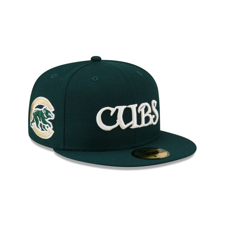 Just Caps Dark Green Wool Chicago Cubs 59FIFTY Fitted Hat