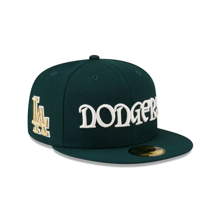 Just Caps Dark Green Wool Los Angeles Dodgers 59FIFTY Fitted Hat