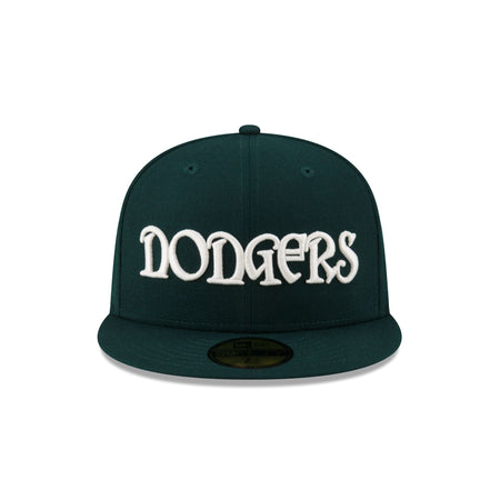Just Caps Dark Green Wool Los Angeles Dodgers 59FIFTY Fitted Hat